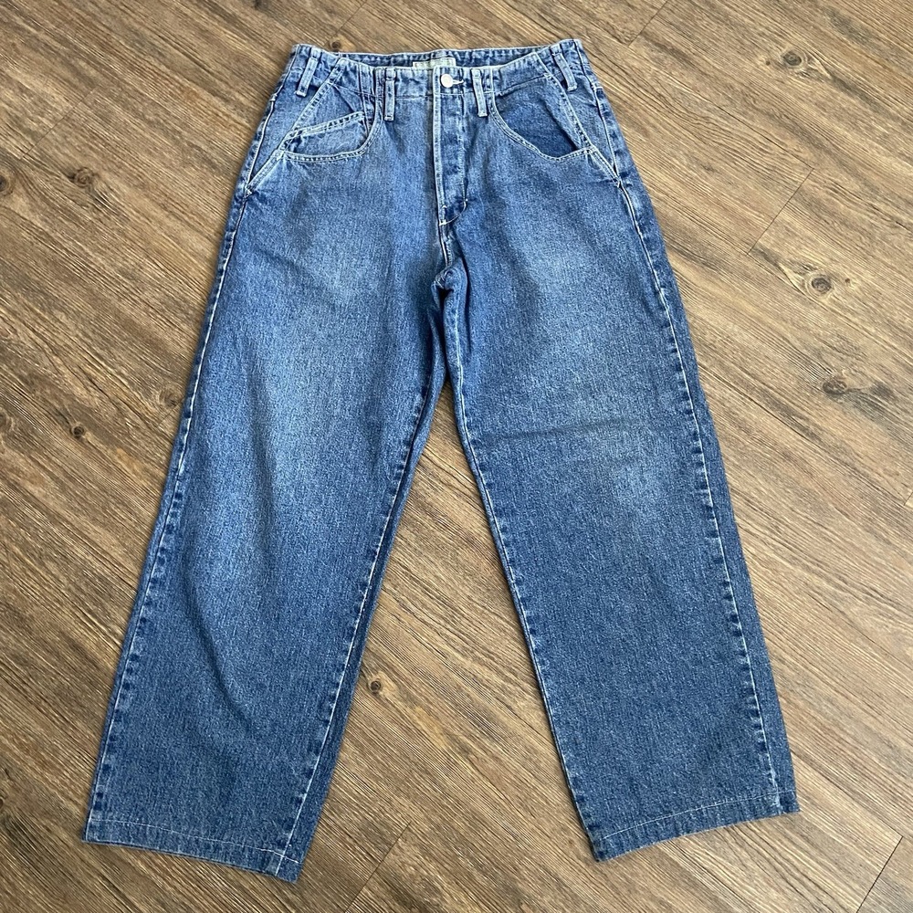 VTG 90s Guess Loose Tapered Blue Cotton Denim Tag 31x26 Style 11154‎
